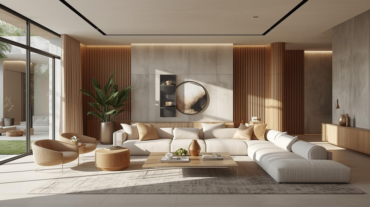 The room blends modern and expression