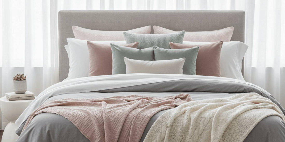 beautifully styled bed throws blankets