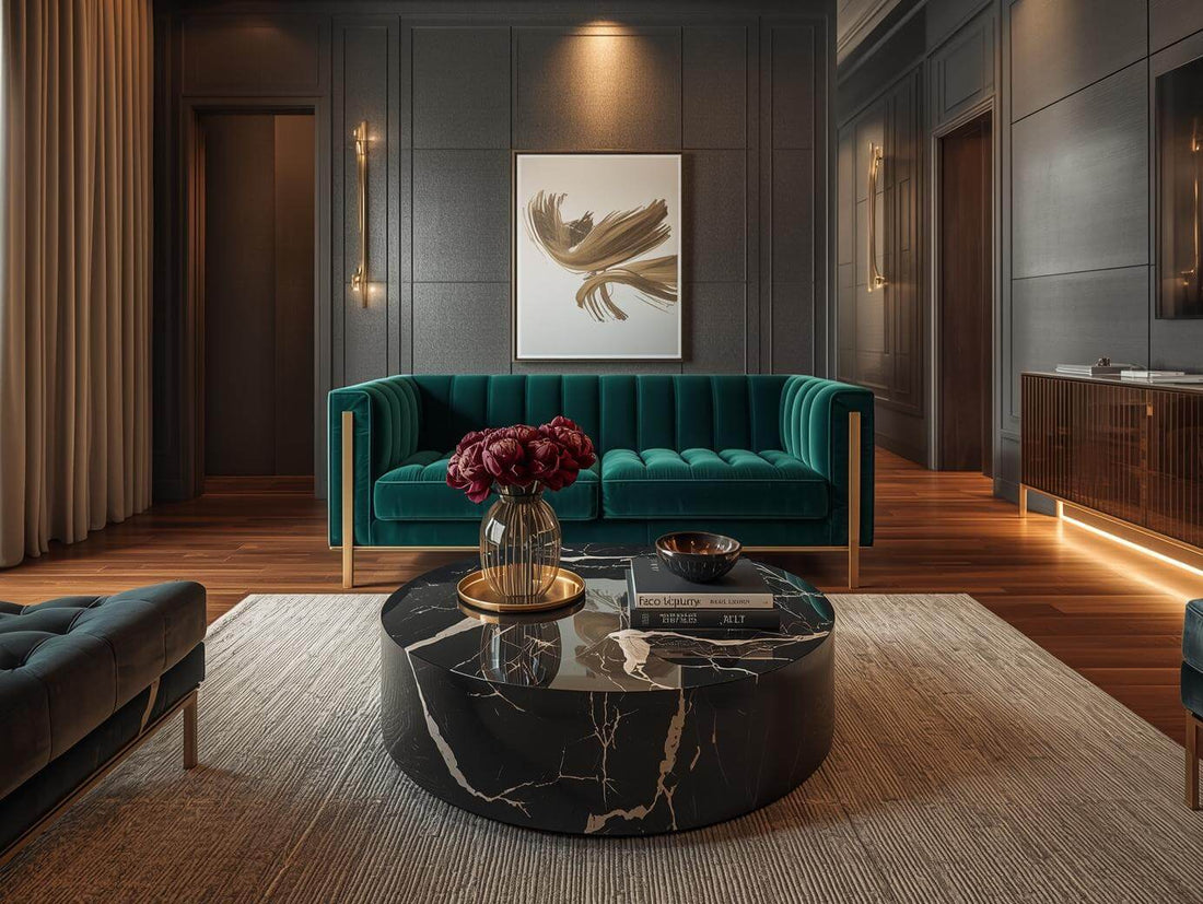 bold designer modern coffee table luxe living room