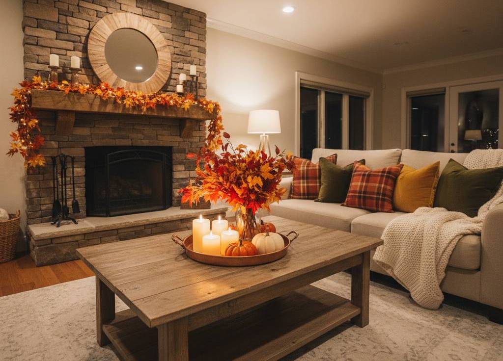 fall living room decorations banner