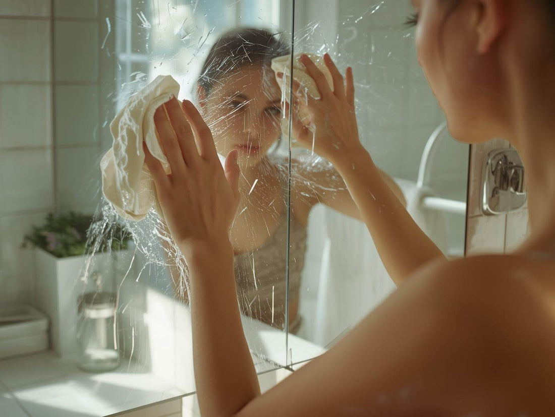 how to clean mirror without streaks before after vinegar microfiber method