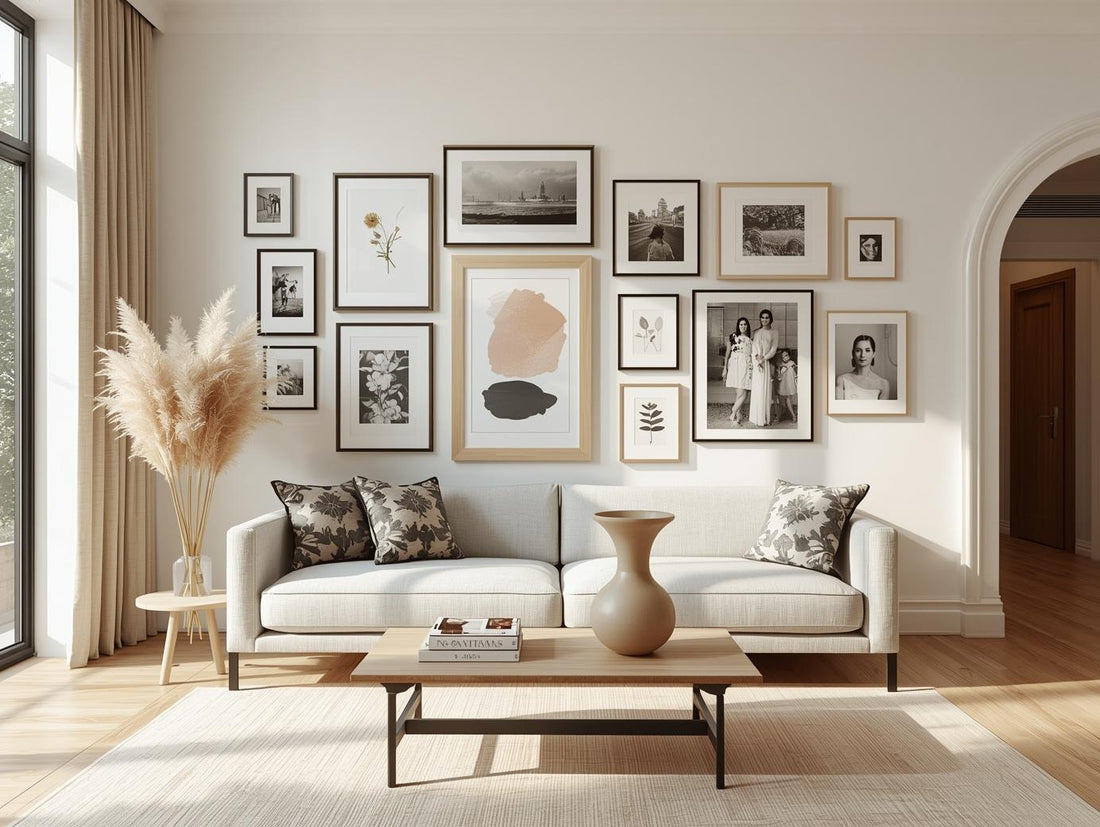 how to create a gallery wall living room