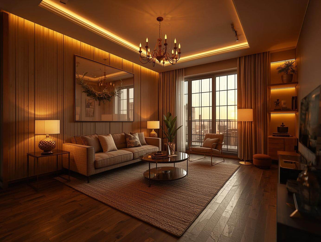 interior lighting beautiful well lit living room layered lighting