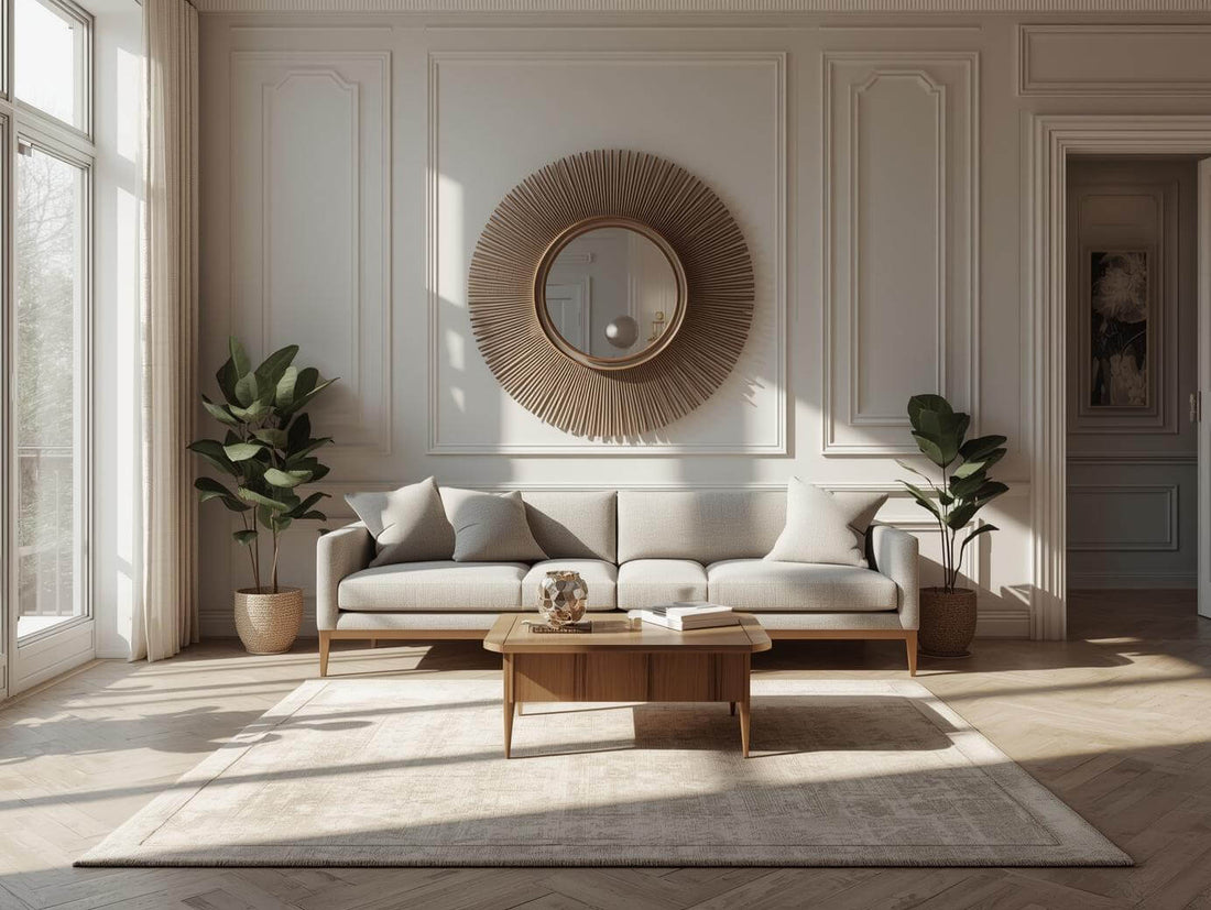 living room mirror height over sofa proper placement