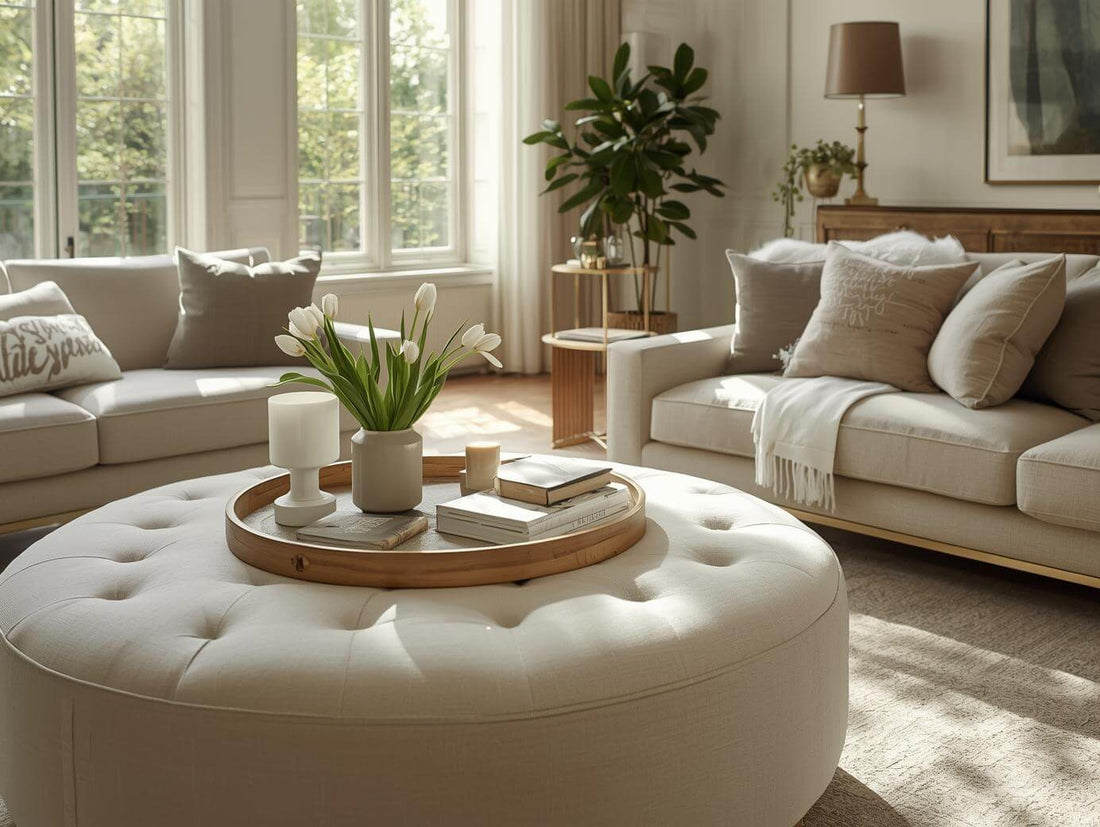 modern living room ottoman decor ideas