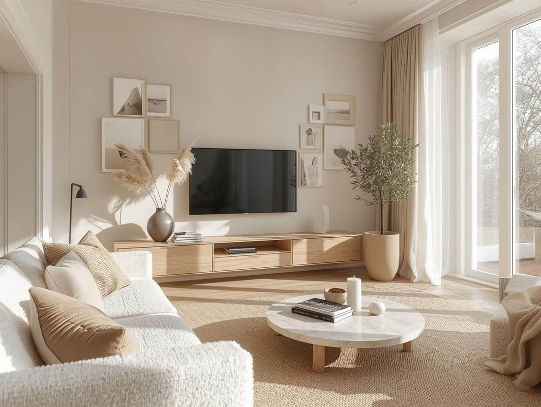modern scandinavian tv wall living room