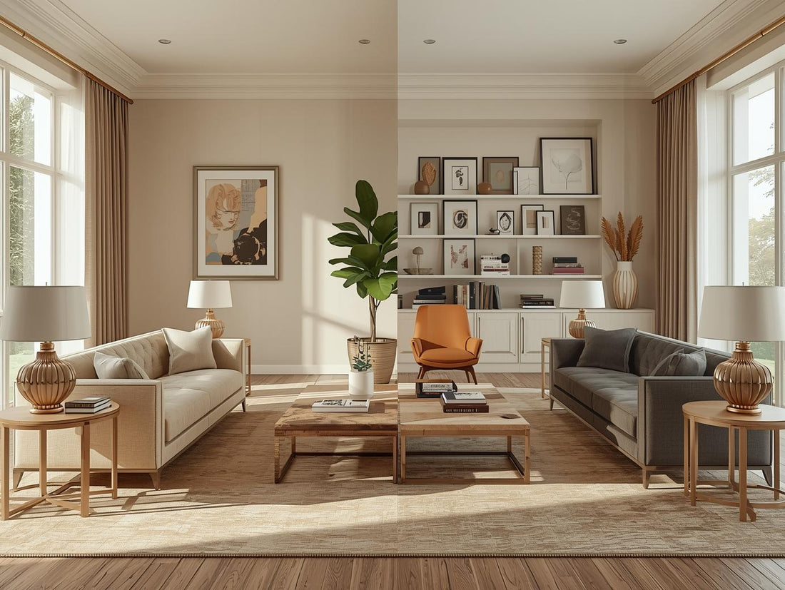 symmetry vs asymmetry in interior design living room