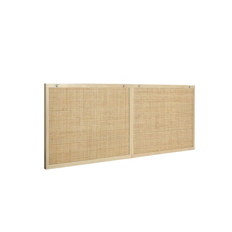 Natural Rattan Wall-Mounted Headboard Panel, 70" Double Panel