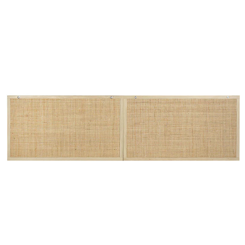 Natural Rattan Wall-Mounted Headboard Panel, 70" Double Panel
