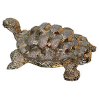 14" Gold Plated Crystal-Set Decorative Turtle Sculpture