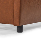 Queen Size Coffee Wood Storage Bed Frame with Slatted Headboard & 4 Drawers