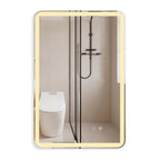 Rectangular Frameless LED Bathroom Wall Mirror with Anti-Fog Function