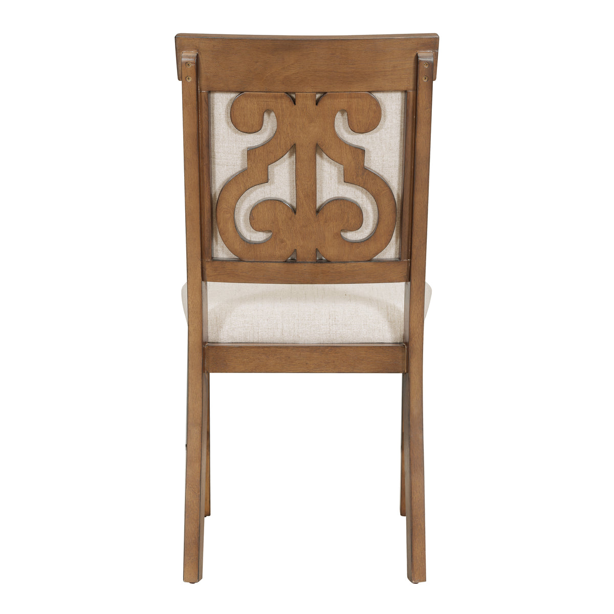 Retro Extendable Dining Set with 4 Upholstered Chairs, Walnut - Elirian