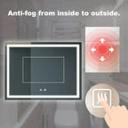 48" Luxury Bathroom LED Lighted Vanity Mirror with Wall Switch