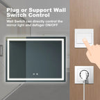 48" Luxury Bathroom LED Lighted Vanity Mirror with Wall Switch