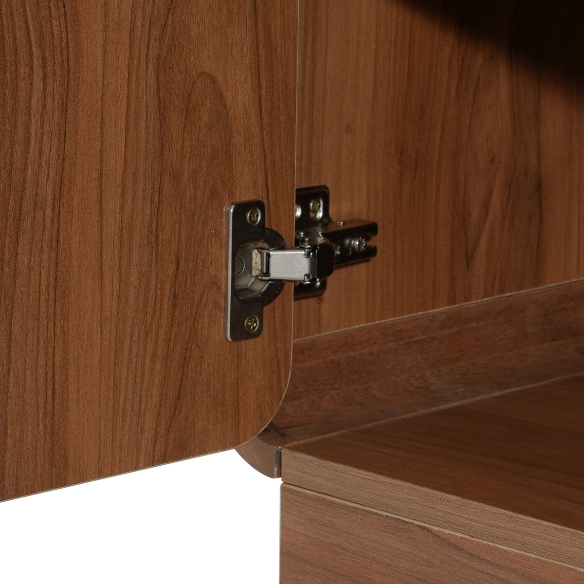 Light Walnut Sideboard with 2 Doors and 3 Drawers - Elirian
