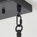 5-Light Black Farmhouse Chandelier with Adjustable Rods - Elirian