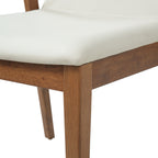 Mid-Century Modern Dining Armchairs, Beige & Walnut (Set of 2) - Elirian