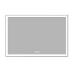 Oversized silver LED bathroom mirror with adjustable color modes - Elirian