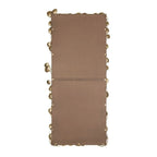 61" Solid Wood Full Length Floor Mirror with Gold Leaf Accents