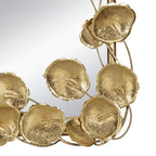 61" Solid Wood Full Length Floor Mirror with Gold Leaf Accents