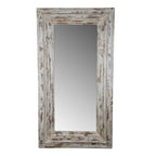 75" Brown Distressed Wood Full Length Floor Standing Mirror