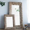75" Brown Distressed Wood Full Length Floor Standing Mirror