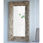 75" Brown Distressed Wood Full Length Floor Standing Mirror