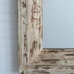 75" Brown Distressed Wood Full Length Floor Standing Mirror