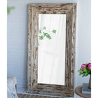 75" Brown Distressed Wood Full Length Floor Standing Mirror