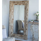 75" Brown Distressed Wood Full Length Floor Standing Mirror