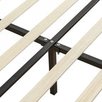 King Size Blue Velvet Wingback Bed Frame with Button-Tufted Headboard and Footboard