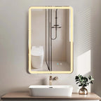 Rectangular Frameless LED Bathroom Wall Mirror with Anti-Fog Function