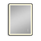 Black Framed LED Bathroom Mirror with Touch Sensor, Anti-Fog & Dimmable Lighting