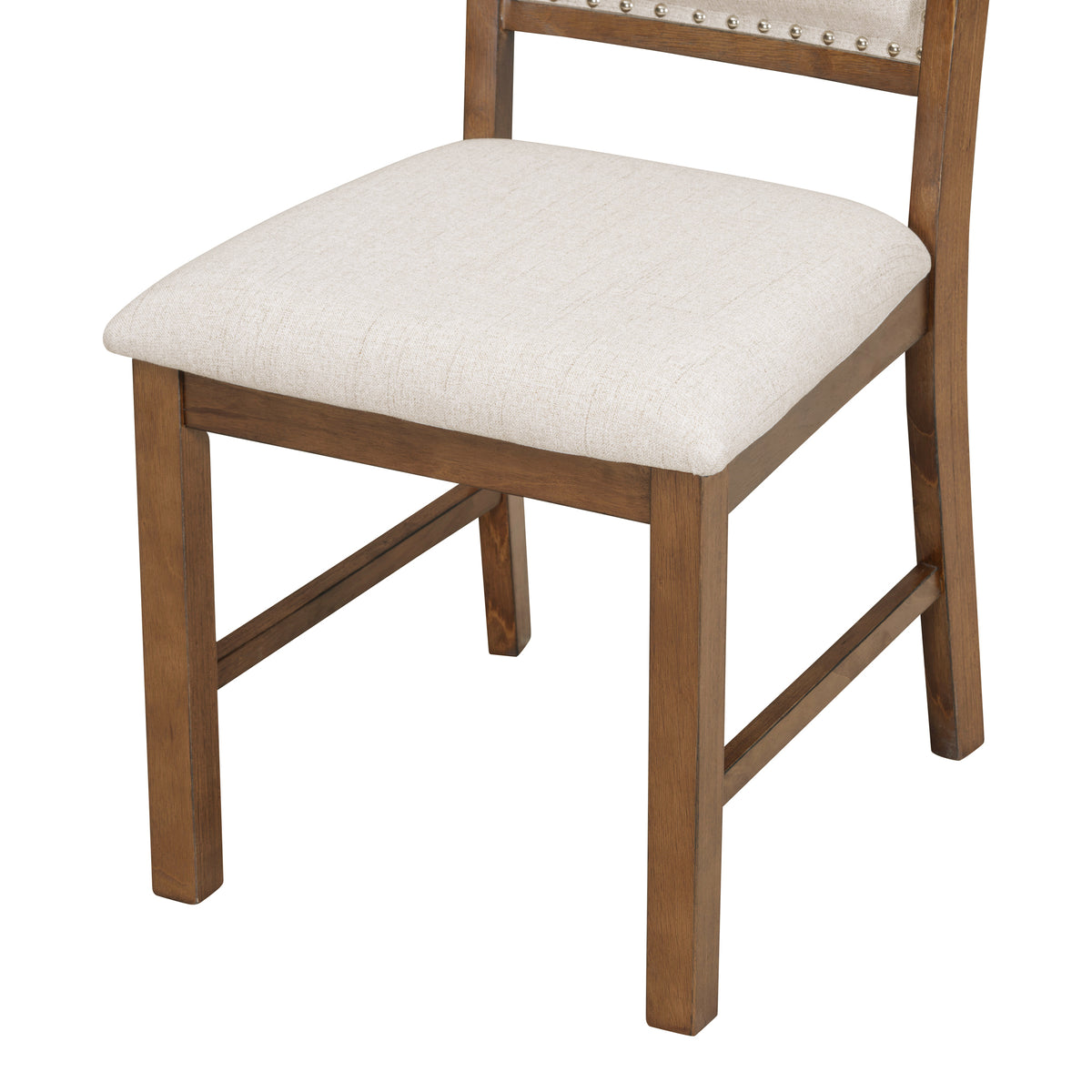 Retro Extendable Dining Set with 4 Upholstered Chairs, Walnut - Elirian