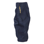 Navy Blue and Gold Geometric Ceramic Vase | 20" Abstract Sculptural Accent Piece