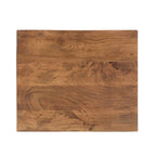 Dark Brown Mango Wood Nightstand with Cabinet Door and Iron Legs