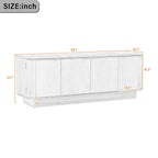 Fluted Coffee Table & TV Console Set in Warm Brown - Elirian