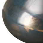 Aurora Blue and Bronze Decorative Glass Vase Set of 3, Gourd Shape