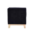 Sherpa Fleece Upholstered Bench with Bolster Pillows, Black - Elirian
