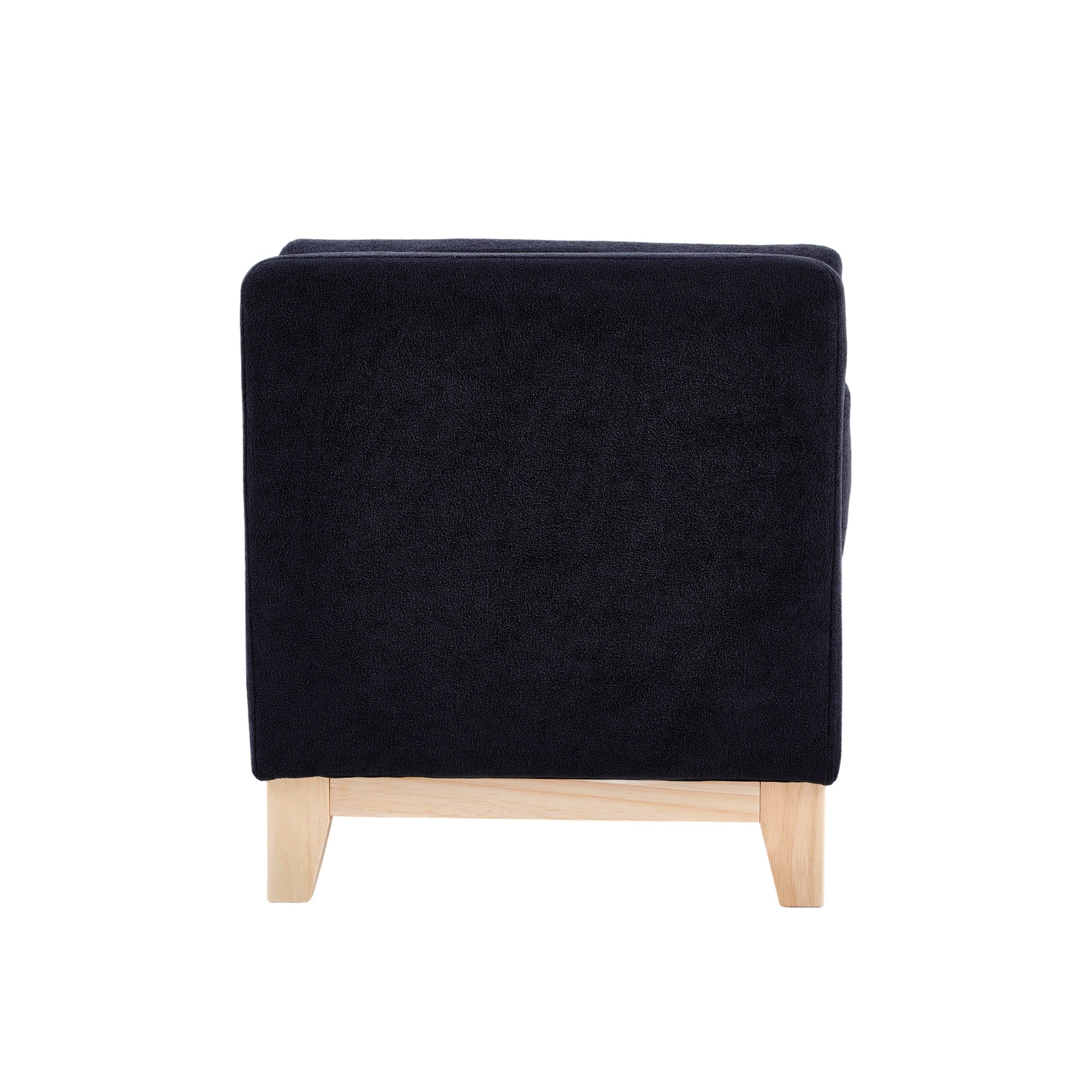 Sherpa Fleece Upholstered Bench with Bolster Pillows, Black - Elirian