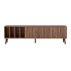 Walnut Mid-Century Modern TV Stand with Solid Wood Legs - Elirian