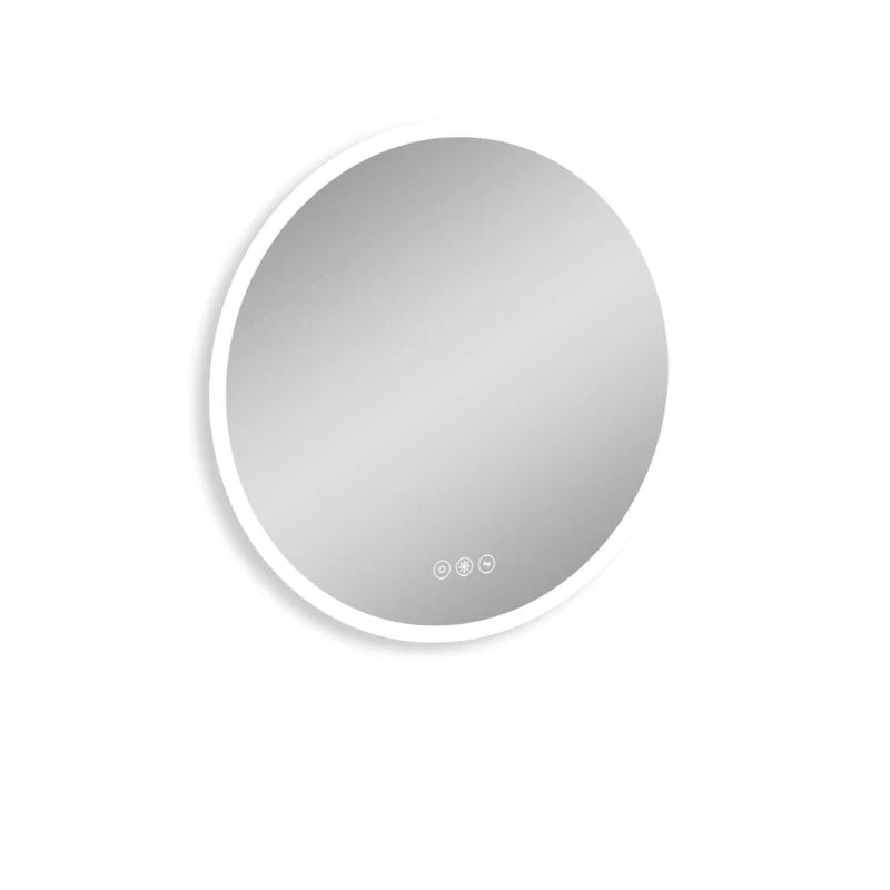 26" Round LED Acrylic Frame Dimmable Anti-Fog Bathroom Mirror