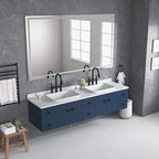 Frameless LED Wall Mirror with Anti-Fog and Adjustable Light