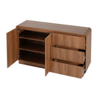 Light Walnut Sideboard with 2 Doors and 3 Drawers - Elirian