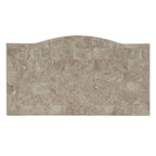 Silver Marble Top Nightstand with 3 Drawers and Classic Carved Details