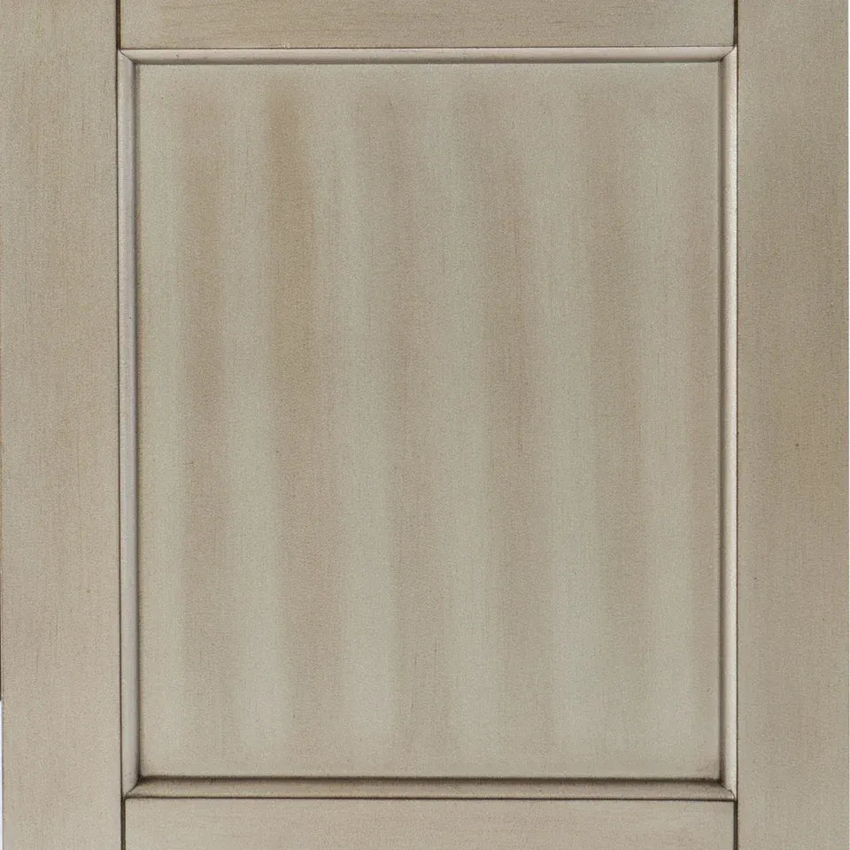 Silver Marble Top Nightstand with 3 Drawers and Classic Carved Details