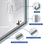 48x30 Silver Beveled Bathroom Wall-Mounted Mirror with Aluminum Frame
