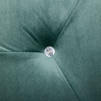 Velvet Diamond Tufted Storage Ottoman in Green - Elirian