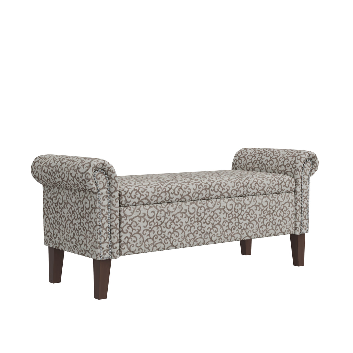 Conrad Floral Storage Ottoman Bench - Elirian